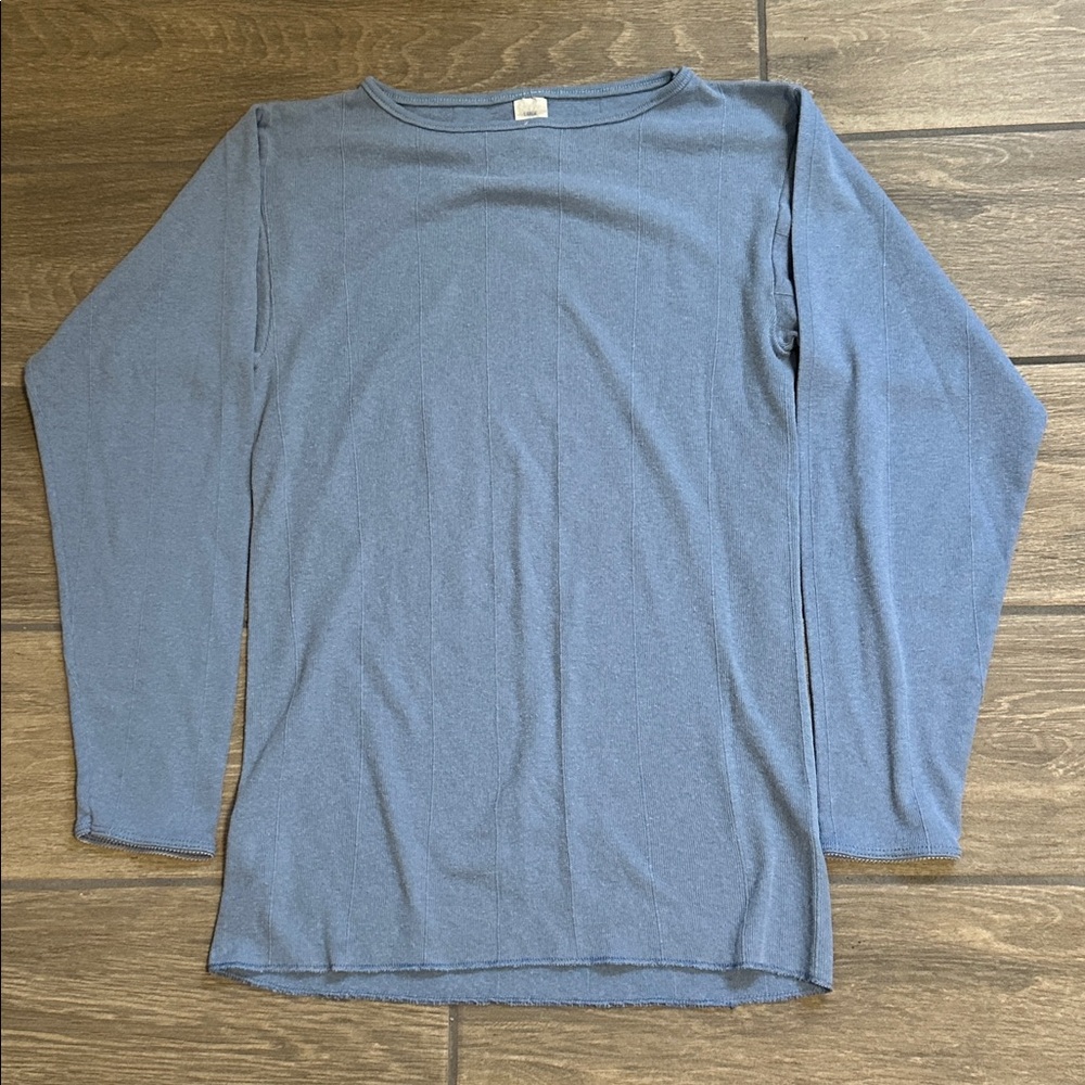 Women’s size large thermal tight knit undershirt. Light blue